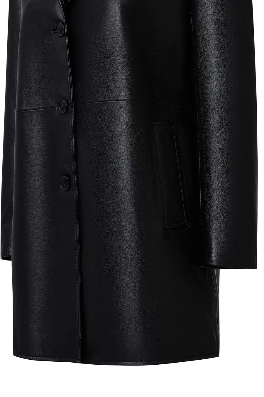 Emma Women's Black Leather Coat