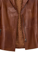 Helen Kadın Taba Kısa Deri Ceket | Derimod