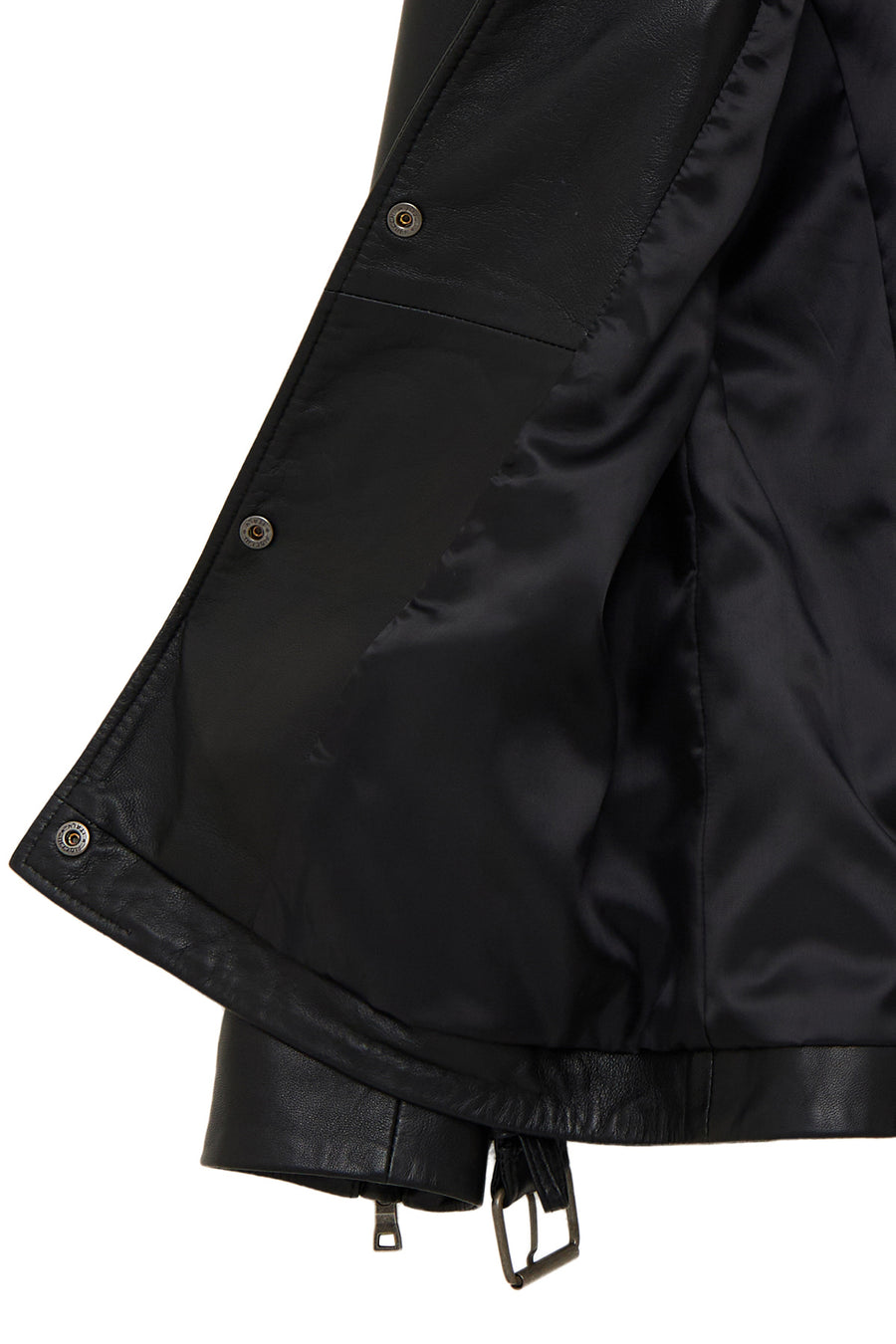 Edith Women's Black Collar Fur Leather Jacket
