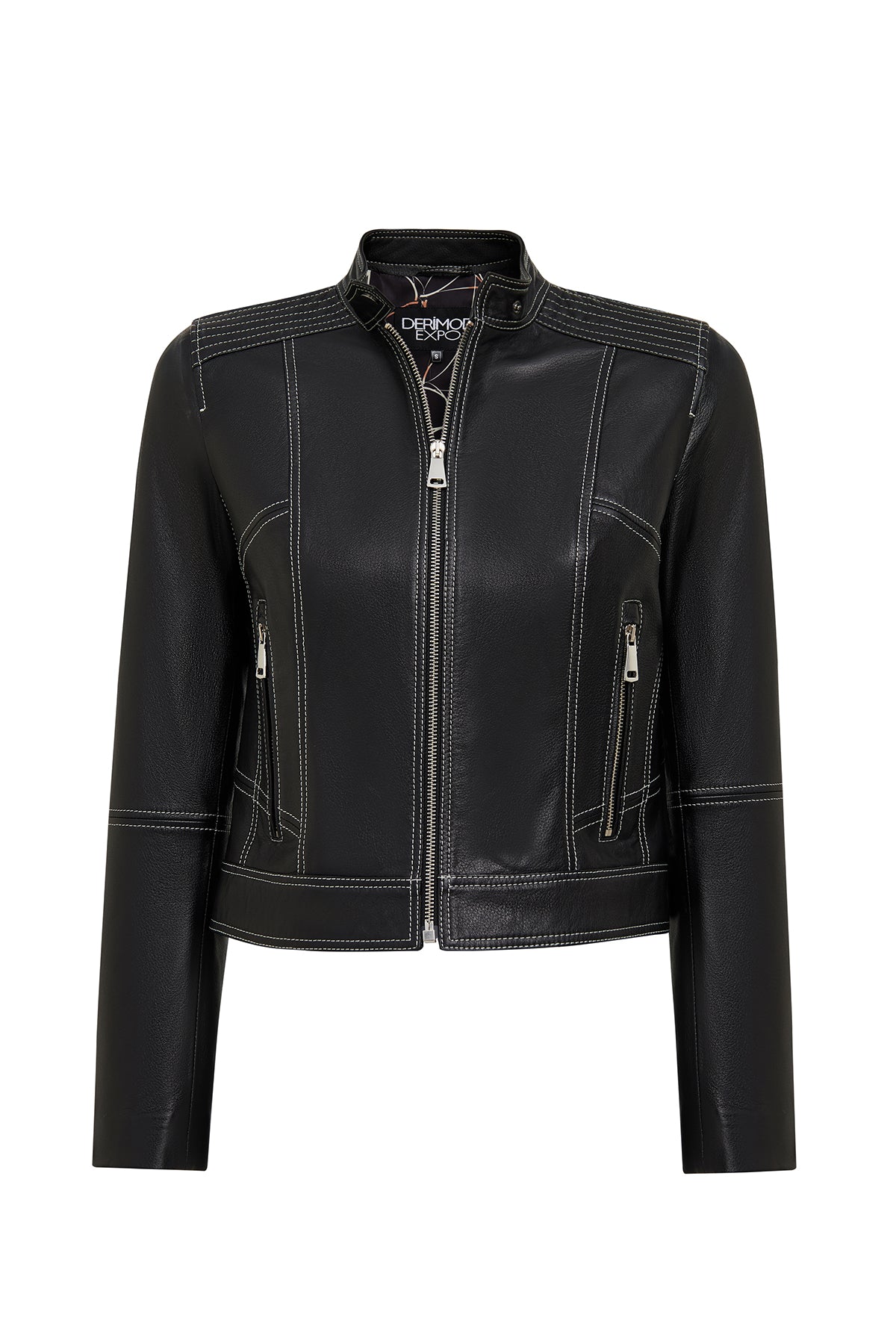 Joy Kadın Siyah Kısa Deri Ceket