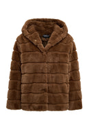 Vienna Kadın Hardal Kapüşonlu Teddy Mont | Derimod