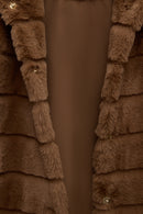 Vienna Kadın Hardal Kapüşonlu Teddy Mont | Derimod