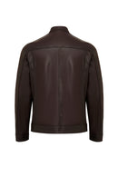 Felibe Erkek Kahverengi Deri Ceket | Derimod