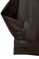 Felibe Erkek Kahverengi Deri Ceket | Derimod