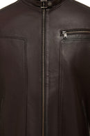 Felibe Erkek Kahverengi Deri Ceket | Derimod