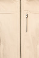 Oscar Erkek Bej Fermuarlı Deri Ceket | Derimod