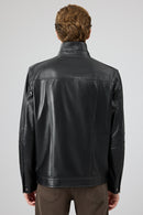 Alfred Men's Black Leather Jacket | Derimod