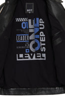 Middleton Men's Black Slim-Fit Short Leather Jacket | Derimod