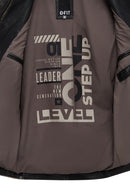 Barry Men's Gray Stand Collar Slim-Fit Leather Jacket | Derimod