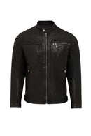 Towns Erkek Siyah Slim-Fit Kısa Deri Ceket | Derimod