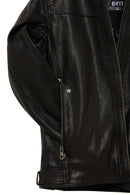 Towns Erkek Siyah Slim-Fit Kısa Deri Ceket | Derimod