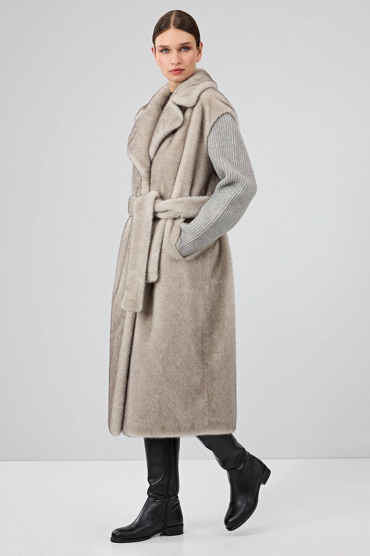 Mirage Kadın Gri Teddy Kaban