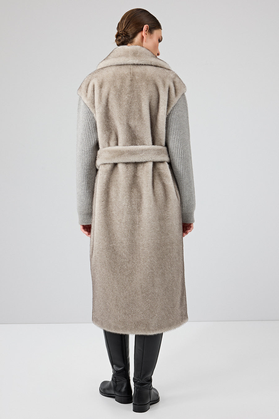 Mirage Women's Gray Teddy Coat