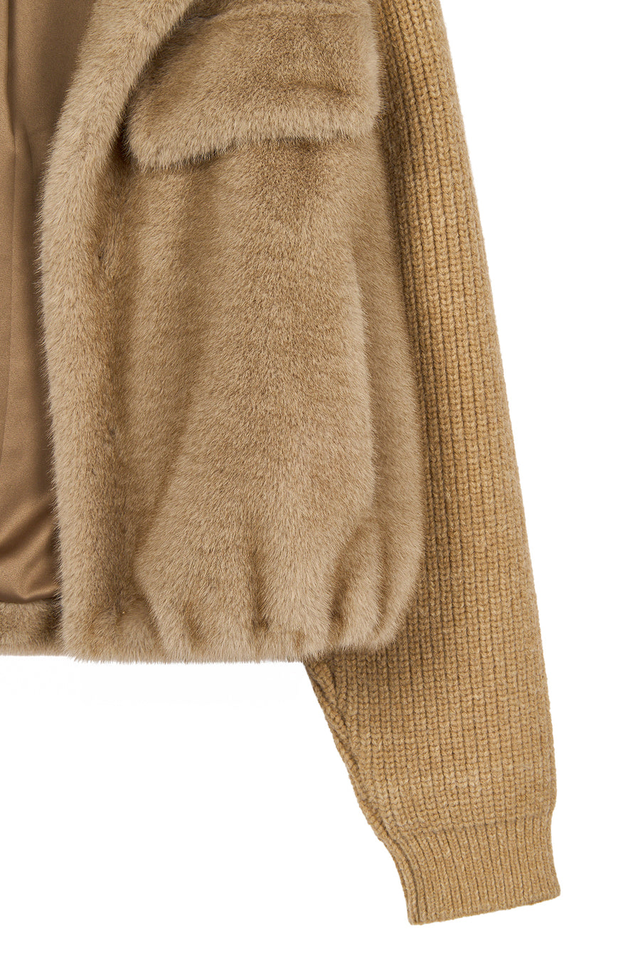 Cortina Women's Beige Short Teddy Coat
