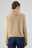 Cortina Women's Beige Short Teddy Coat | Derimod