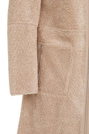 Fiorentini Kadın Bej Çift Taraflı Kapüşonlu Teddy Kaban | Derimod