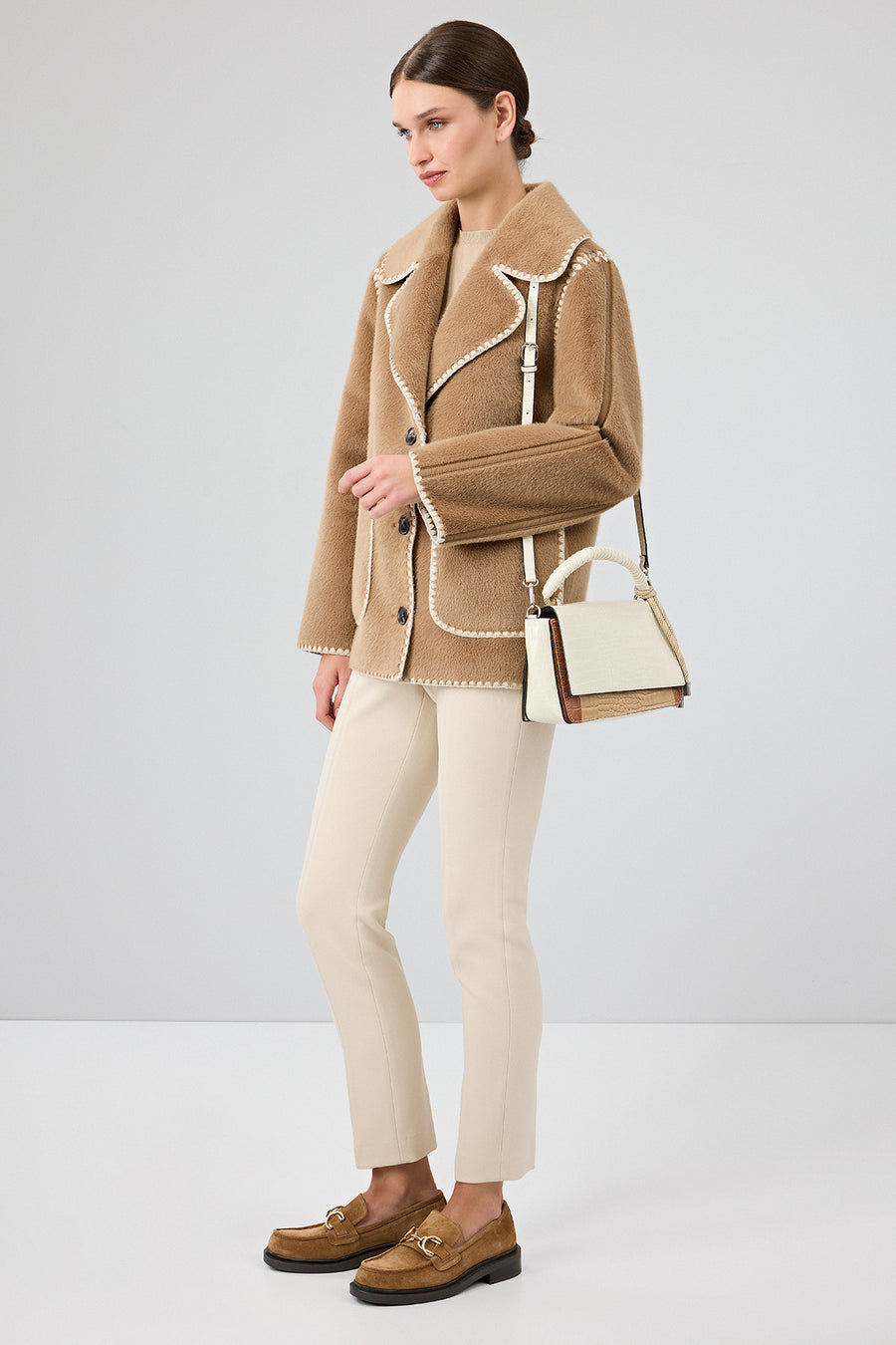 Vald'isere Women Camel Teddy Coat
