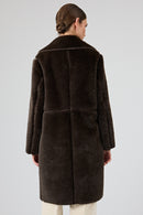 Corvara Kadın Kahverengi Teddy Kaban | Derimod