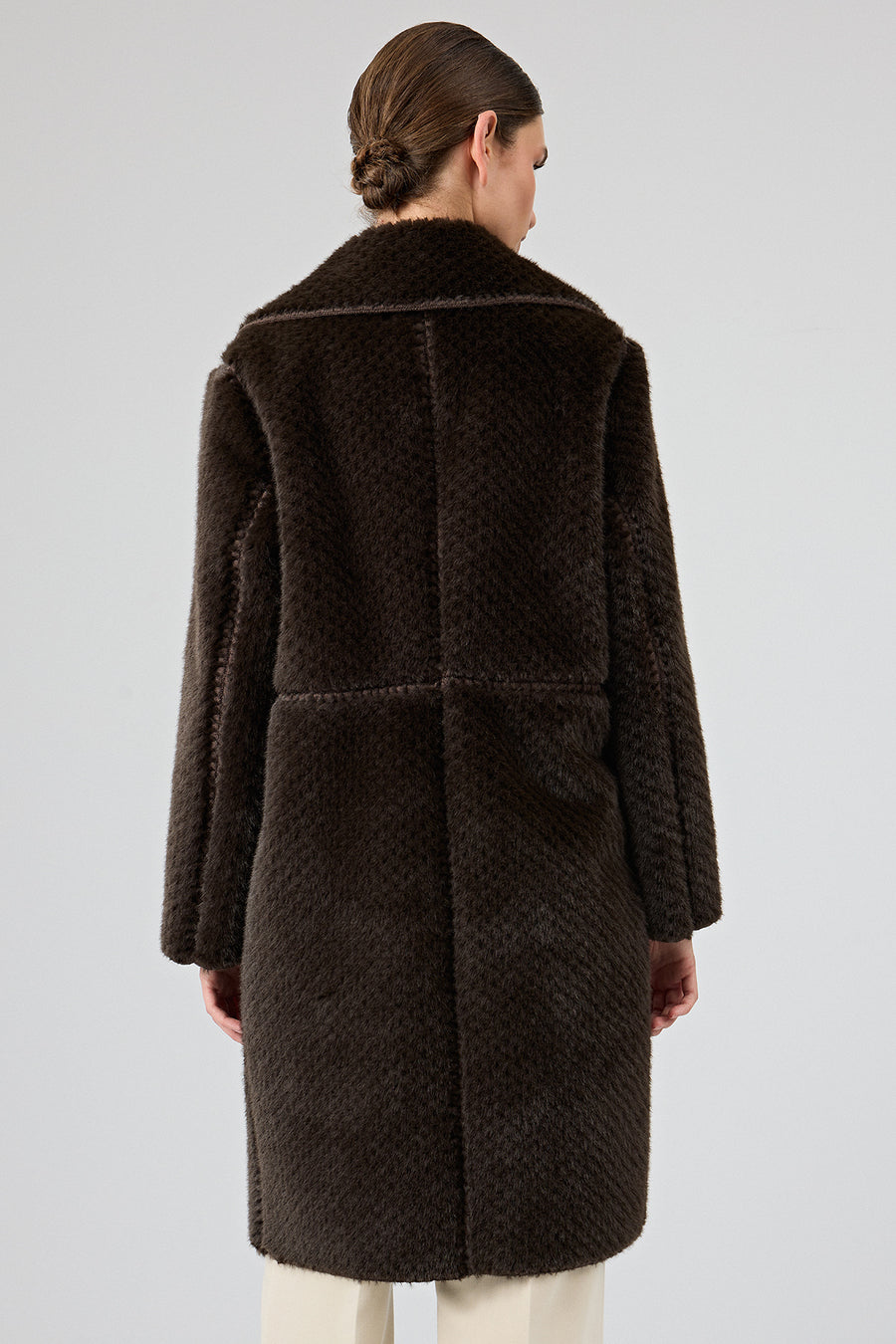 Corvara Women's Brown Teddy Coat