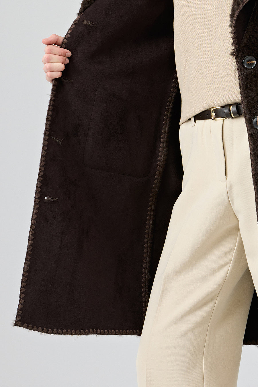 Corvara Women's Brown Teddy Coat