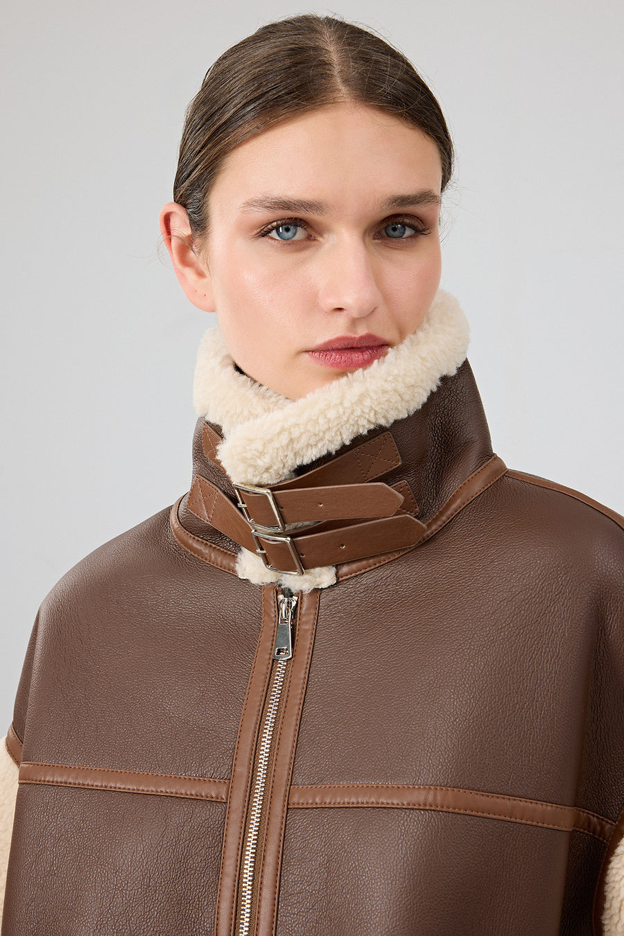 Helsinki Women's Brown Short Teddy Coat
