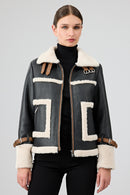 Megeve Kadın Siyah Kısa Teddy Mont | Derimod