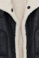 Oslo Kadın Bej Çift Taraflı Teddy Deri Mont | Derimod