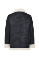 Oslo Kadın Bej Çift Taraflı Teddy Deri Mont | Derimod