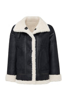 Oslo Kadın Bej Çift Taraflı Teddy Deri Mont | Derimod