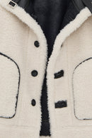 Oslo Kadın Bej Çift Taraflı Teddy Deri Mont | Derimod