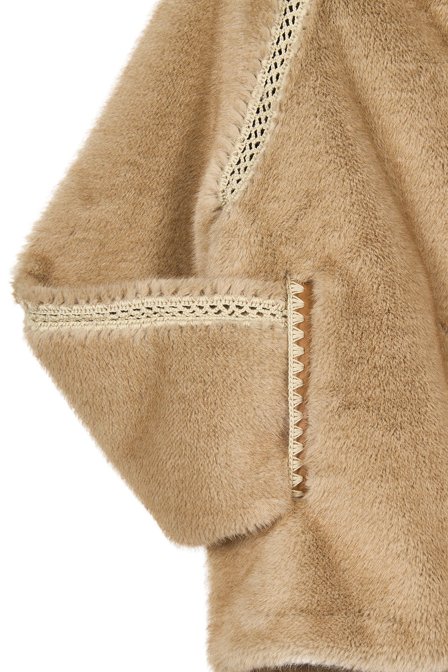 St-Moritz Woman Beige Oversize Teddy Coat