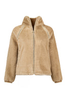 St-Moritz Woman Beige Oversize Teddy Coat | Derimod