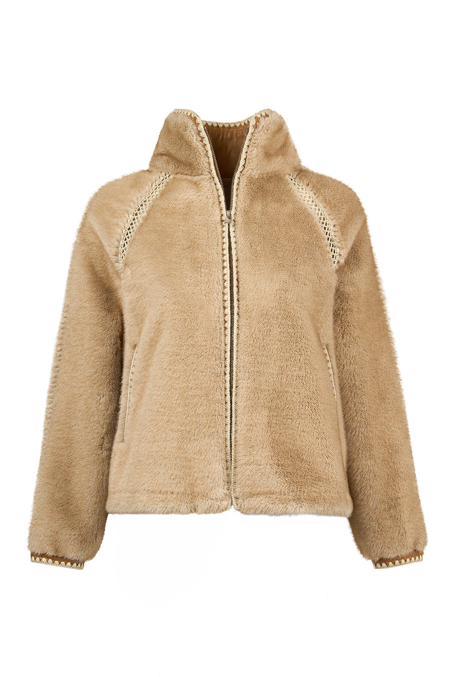 St-Moritz Woman Beige Oversize Teddy Coat