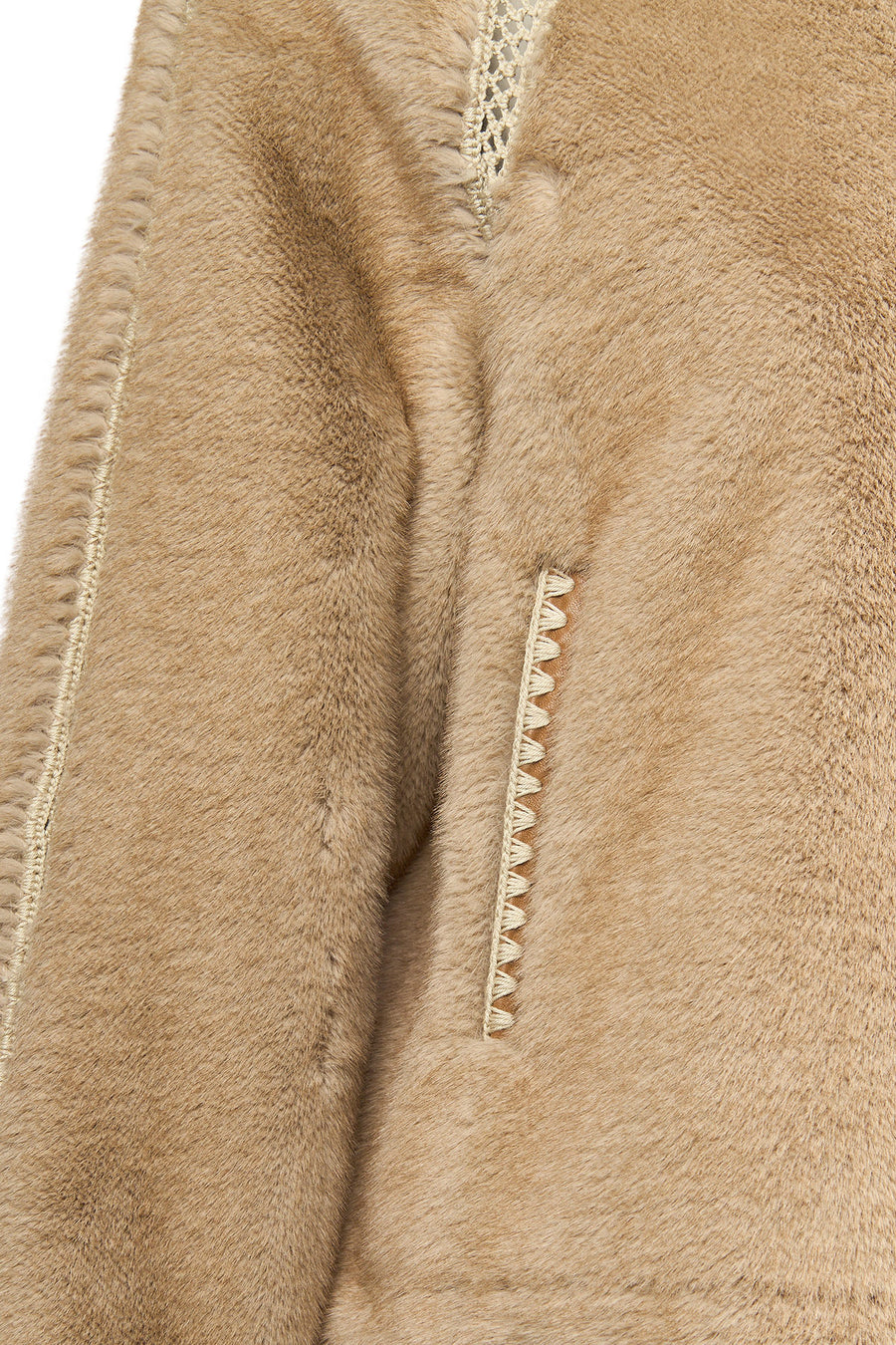 St-Moritz Woman Beige Oversize Teddy Coat