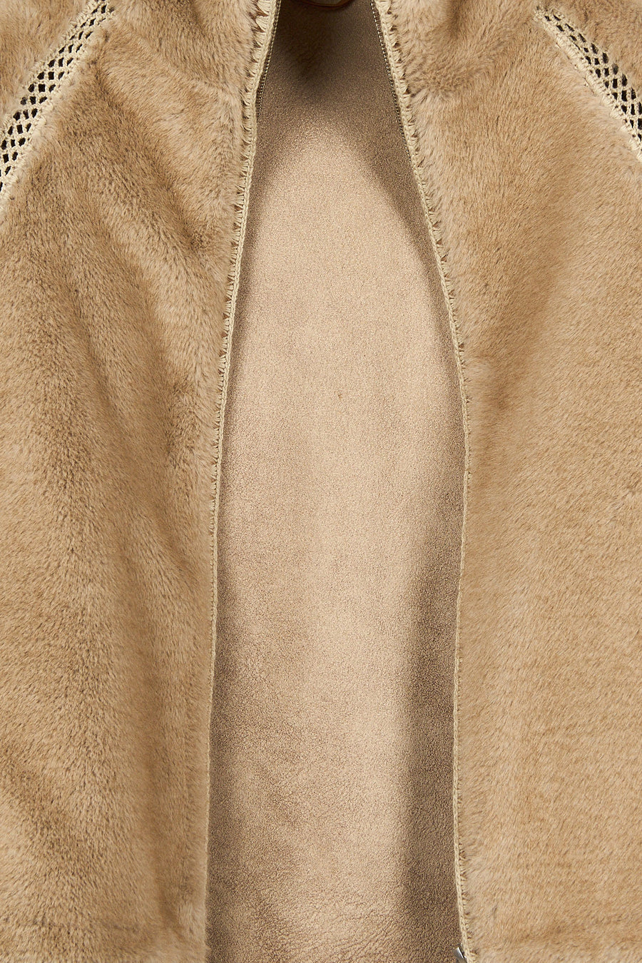 St-Moritz Woman Beige Oversize Teddy Coat