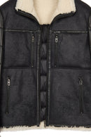 Zermatt Erkek Siyah Hakim Yaka Teddy Mont | Derimod