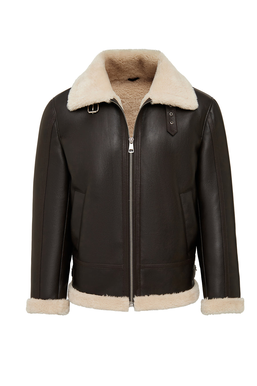 Bern Men's Brown Teddy Leather Jacket