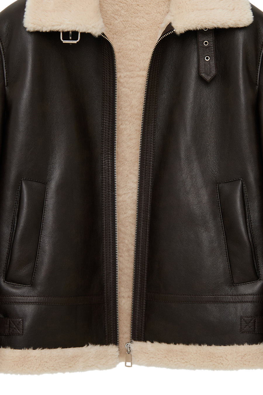 Bern Men's Brown Teddy Leather Jacket