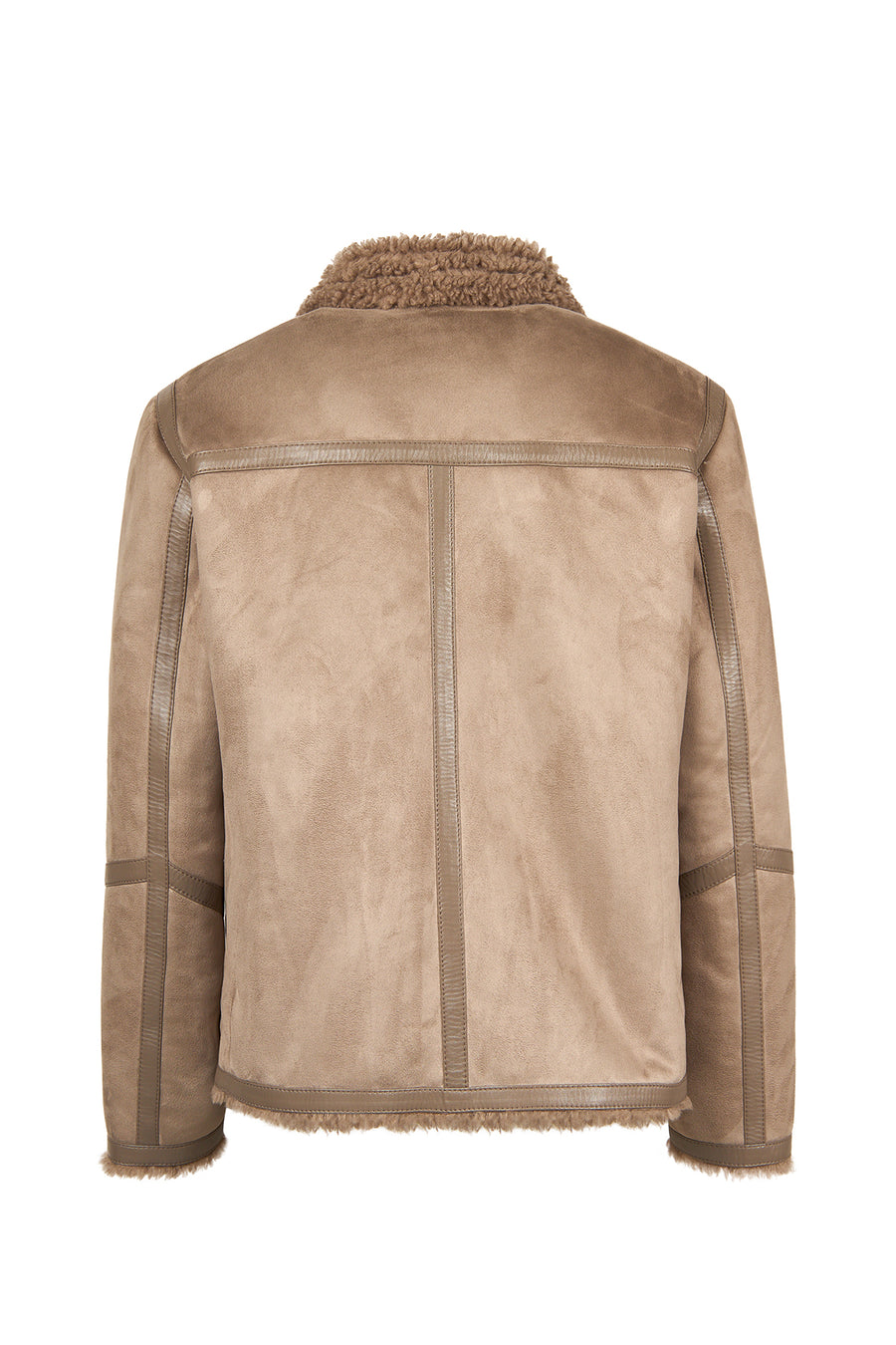 Gstaab Men's Beige Collar Teddy Coat