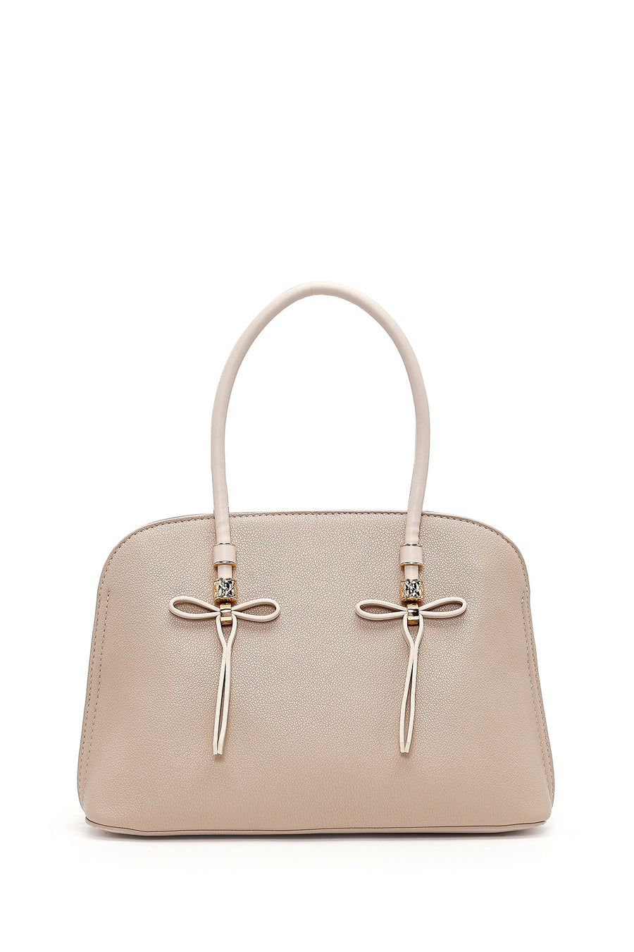 Women's Cream Long Strap Classic Handbag