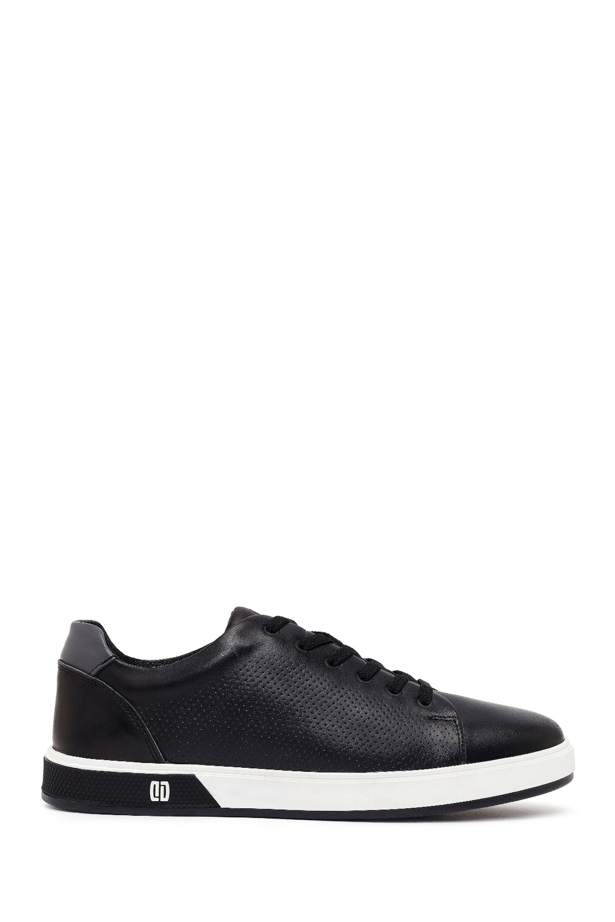 Erkek Siyah Bağcıklı Deri Sneaker 26SFD680818 | Derimod