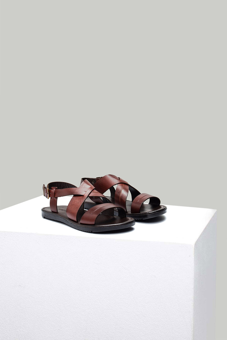Brown Men's Leather Sandals