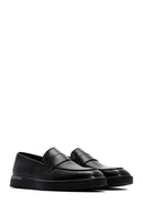 Men's Black Leather Casual Loafer | Derimod