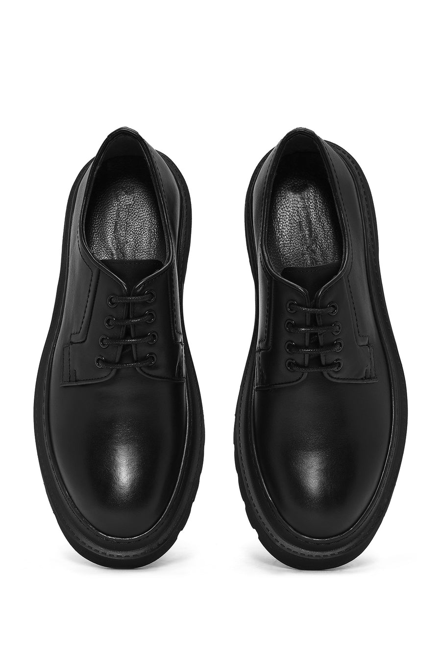 Men's Black Lace-up Leather Casual Shoes