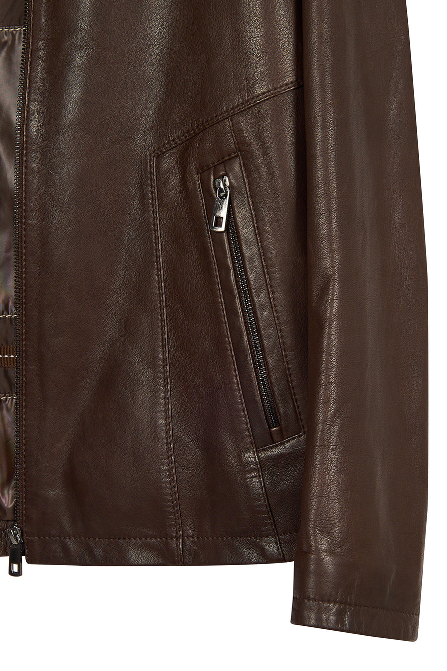Insignia Male Brown Leather Jacket