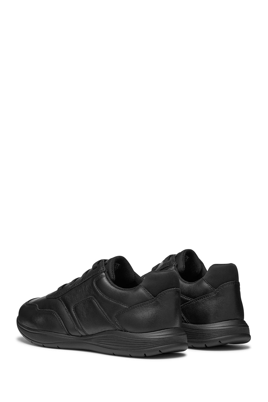 Geox Erkek Siyah Spherica Ec2 Bağcıklı Deri Sneaker