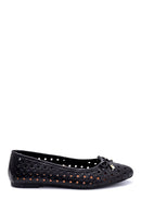 Women's Leather Printed Ballerinas | Derimod