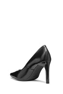 Geox Women's Black Faviola Thin Heel Leather Stiletto | Derimod