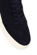 Erkek Lacivert Bağcıklı Süet Deri Sneaker | Derimod