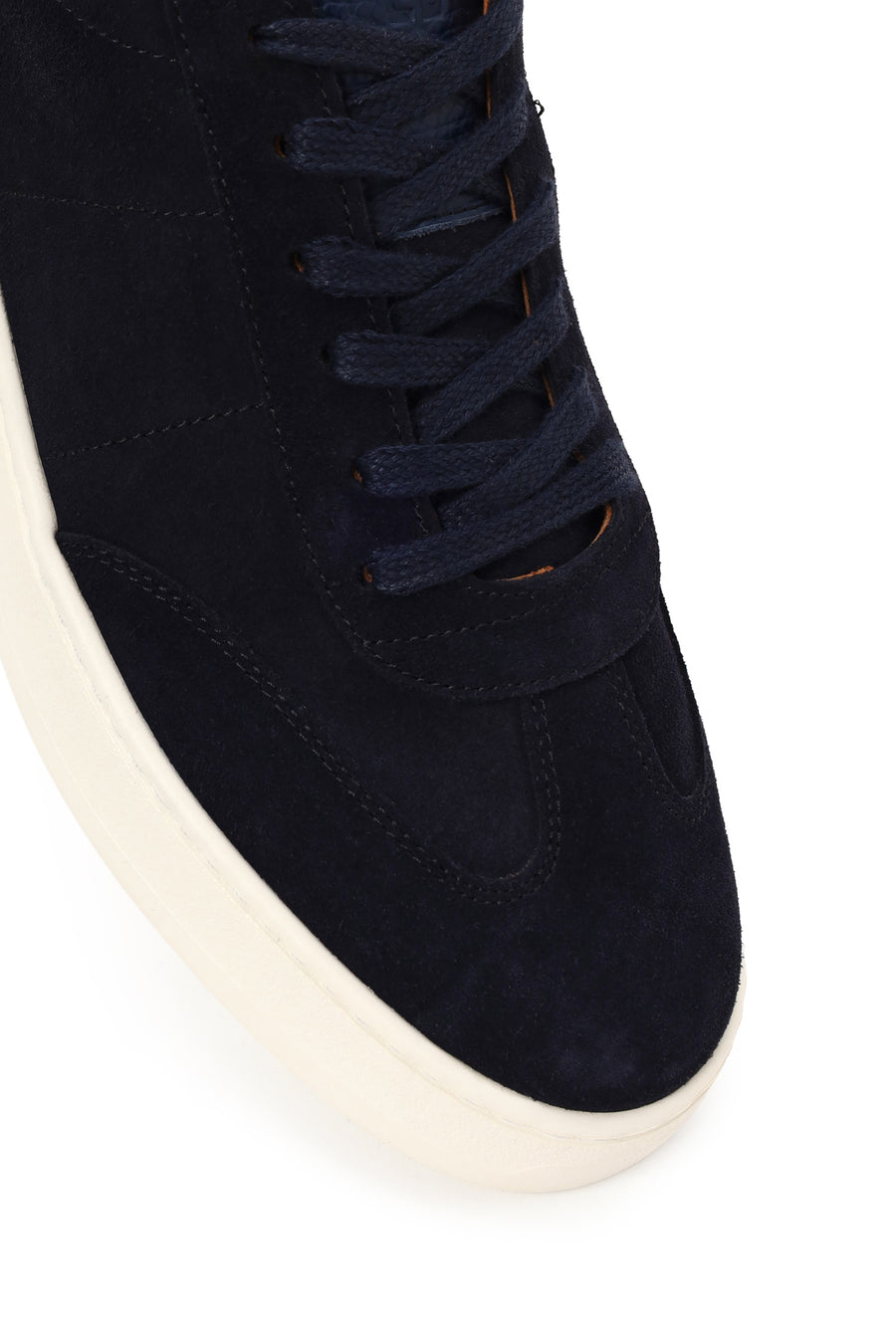 Male Navy Lace-up Suede Leather Sneaker